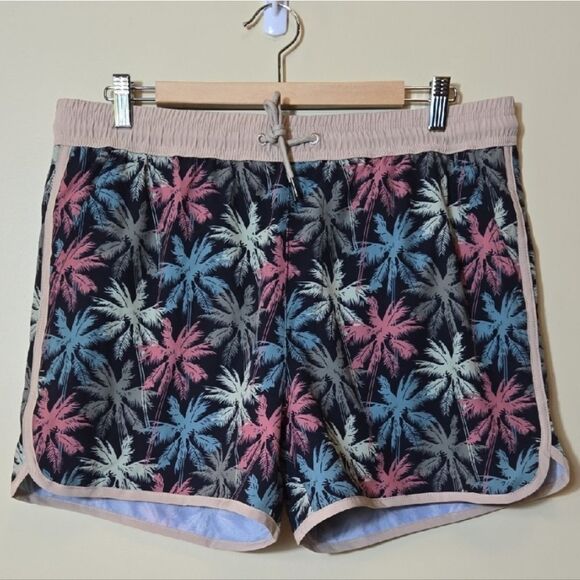BRISIRA Swim Trunks Lined Shorts Palm Tree Island Vacation Mens 36 XL 4" Inseam - Picture 11 of 11